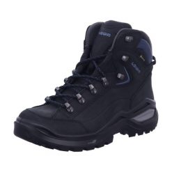 Buty trekkingowe damskie Lowa Renegade Evo Mid Gtx. Czarne trekkingi Lowa, bez wzorów, z materiału, za kostkę, bez zapięcia. Za 978.70 zł.