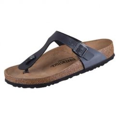 Japonki damskie Birkenstock Gizeh. Czarne japonki Birkenstock, bez wzorów, z gumy. Za 586.00 zł.