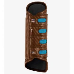 Tylne zamknięte buty dla koni Premier Equine Carbon Tech Air Cooled. Brązowe buty treningowe PREMIER EQUINE, bez wzorów, z mikrofibry, bez zapięcia, do jazdy konnej. Za 503.50 zł.