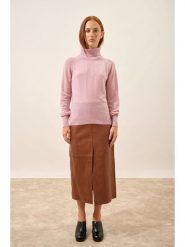 Just Cashmere Kaszmirowy golf w kolorze jasnoróżowym rozmiar: XL. Różowe swetry Just Cashmere, xl, bez wzorów, z kaszmiru, bez ramiączek. Za 413.99 zł.