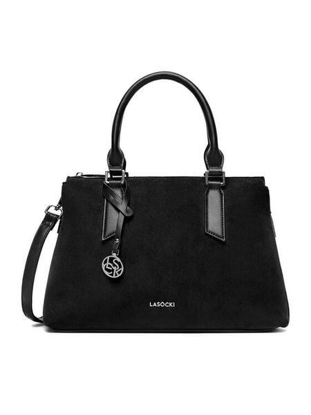 Lasocki Torebka C-LSK-L-014-08 Czarny. Czarne torebki klasyczne Lasocki, bez wzorów, z materiału, bez dodatków. Za 219.99 zł.