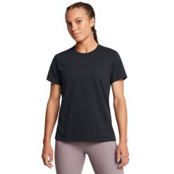 Under Armour W BRANDED SS Koszulka damska. Czarne t-shirty sportowe Under Armour, l, bez wzorów, z bawełny, bez ramiączek. Za 62.99 zł.