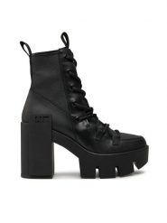 United Nude Botki Grip Explorer Mid 108830154 Czarny. Czarne botki United Nude, bez wzorów, ze skóry, bez obcasa, na słupku, bez zapięcia. Za 1,299.00 zł.