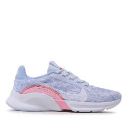 Buty na siłownię Nike. Niebieskie buty treningowe Nike, bez wzorów, bez zapięcia, na fitness i siłownię. Za 399.99 zł.