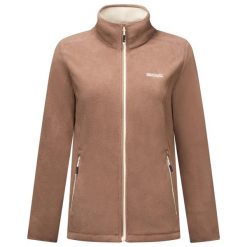 Damski polar rozpinany na całej długości Regatta Floreo IV. Brązowe bluzy z polaru Regatta, bez wzorów, z polaru, trekkingowe. Za 235.00 zł.