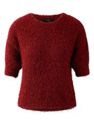 Oui Sweter w kolorze bordowym rozmiar: 40. Czerwone swetry Oui, bez wzorów, bez ramiączek. Za 204.95 zł.