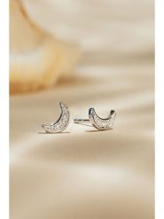 Maison héritage PARIS Złote kolczyki-wkrętki "Diamond moon" z diamentami rozmiar: onesize. Szare kolczyki maison héritage PARIS, z diamentem, złote. Za 643.99 zł.