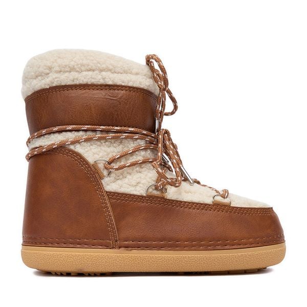 Śniegowce DeeZee. Brązowe śniegowce DeeZee, bez wzorów, bez zapięcia. Za 199.99 zł.