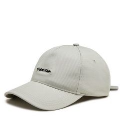 Czapka z daszkiem Calvin Klein. Szare czapki z daszkiem Calvin Klein, bez wzorów. Za 109.99 zł.