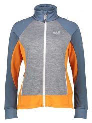 Jack Wolfskin Kurtka polarowa "Sky Peak" w kolorze pomarańczowym rozmiar: M. Pomarańczowe kurtki Jack Wolfskin, m, bez wzorów, z polaru, bez kaptura. Za 219.08 zł.