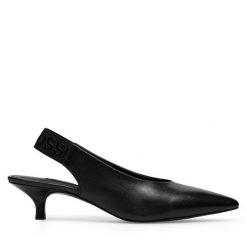 Sandały Gino Rossi. Czarne sandały Gino Rossi, bez wzorów, bez obcasa, na szpilce, bez zapięcia. Za 299.99 zł.
