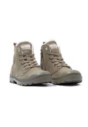 Buty sportowe Sneakersy damskie, Pampa Hi Zip WL. Zielone buty treningowe Palladium, na zimę, bez wzorów, z materiału, bez zapięcia, trekkingowe. Za 519.99 zł.