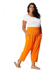 Aller Simplement Spodnie w kolorze pomarańczowym rozmiar: 42-58. Pomarańczowe spodnie materiałowe Aller Simplement, bez wzorów, z materiału, klasyczne, z podwyższonym stanem. Za 56.99 zł.