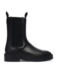 Calvin Klein Sztyblety Convate Welt Chelsea Lth YW0YW01905 Czarny. Czarne botki Calvin Klein, bez wzorów, ze skóry, bez obcasa, na płaskiej podeszwie, bez zapięcia. Za 669.99 zł.