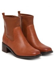 Aldo Botki Tywyn 14405271 Brązowy. Brązowe botki Aldo, bez wzorów, ze skóry, bez obcasa, na słupku, bez zapięcia. Za 599.99 zł.