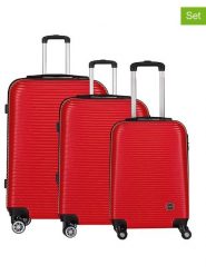 Geographical Norway 3-częściowy zestaw "Solomun" w kolorze czerwonym rozmiar: onesize. Czerwone walizki Geographical Norway. Za 347.99 zł.