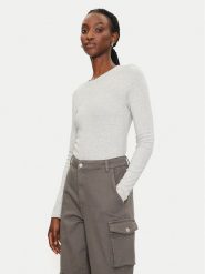 ONLY Bluzka Riley 15323159 Szary Slim Fit. Szare bluzki ONLY, m, bez wzorów, z bawełny, bez kołnierzyka, bez ramiączek. Za 59.99 zł.