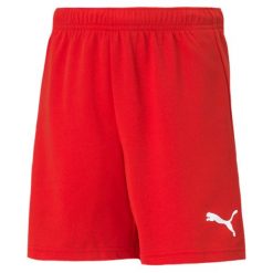 Spodenki piłkarskie dla dzieci Puma teamRISE Short Jr. Białe szorty Puma, bez wzorów, sportowe. Za 49.09 zł.