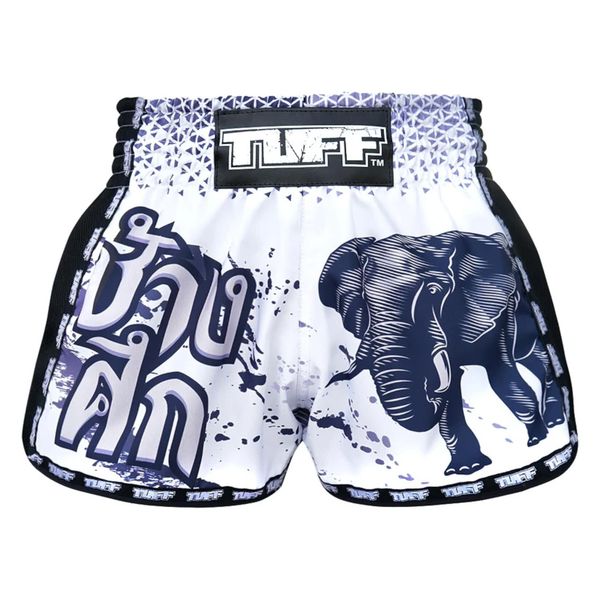 Spodenki treningowe TUFF War Elephant. Białe szorty sportowe TUFF, bez wzorów, z materiału, na fitness i siłownię. Za 149.00 zł.