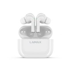 Słuchawki bezprzewodowe Clips1 white. Białe słuchawki do biegania Lamax. Za 155.90 zł.