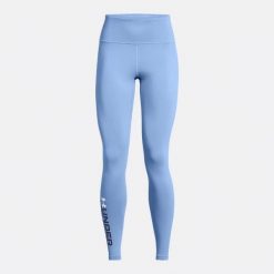 Legginsy treningowe damskie Under Armour Campus Graphic. Niebieskie legginsy Under Armour, bez wzorów, sportowe. Za 84.99 zł.