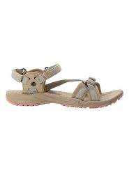 Jack Wolfskin Sandały trekkingowe "Lakewood" w kolorze beżowym rozmiar: 42. Brązowe sandały Jack Wolfskin, bez wzorów, z otwartym noskiem, bez obcasa, na płaskiej podeszwie, bez zapięcia. Za 169.26 zł.