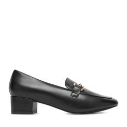 Półbuty Lasocki. Czarne półbuty wsuwane Lasocki, bez wzorów, bez obcasa, na obcasie. Za 229.99 zł.