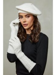 Soft Cashmere Rękawiczki w kolorze białym rozmiar: onesize. Białe rękawiczki Soft Cashmere, bez wzorów, prążkowane. Za 86.99 zł.
