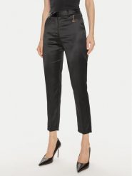 Fracomina Chinosy FQ24SV2003W41101 Czarny Slim Fit. Czarne chinosy Fracomina, bez wzorów, z syntetyku. Za 599.99 zł.
