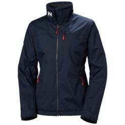 Damska kurtka wodoodporna Helly Hansen Crew 2.0. Niebieskie kurtki Helly Hansen, bez wzorów, sportowe, bez kaptura. Za 699.00 zł.
