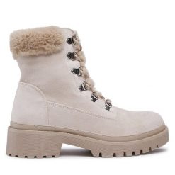Botki DeeZee. Brązowe botki DeeZee, bez wzorów, bez obcasa, na płaskiej podeszwie, bez zapięcia. Za 199.99 zł.