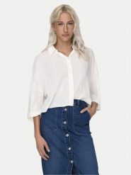 ONLY Koszula Lastrid 15307870 Biały Regular Fit. Białe koszule ONLY, l, bez wzorów, z wiskozy, bez kołnierzyka, bez ramiączek. Za 89.99 zł.
