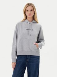Guess Jeans Bluza W5RQ27 K68I4 Szary Oversize. Szare bluzy Guess Jeans, m, z aplikacjami, z bawełny, bez kaptura. Za 349.99 zł.