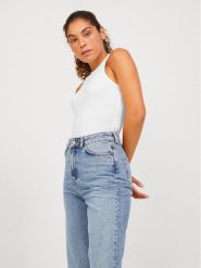 JJXX Body Ivy 12224832 Biały Slim Fit. Białe body i gorsety JJXX, bez wzorów, z bawełny, bez ramiączek. Za 49.99 zł.