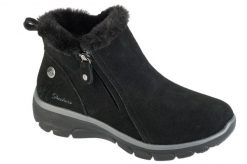 Buty zimowe damskie, Easy Going - High Zip 2. Czarne trekkingi Skechers, bez wzorów, z materiału, przed kolano, bez zapięcia, trekkingowe. Za 399.99 zł.