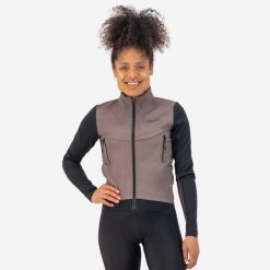 Damska bluza dresowa Rogelli Cadence. Brązowe bluzy Rogelli, bez wzorów, z dresówki, sportowe, bez ramiączek, bez kaptura. Za 280.70 zł.