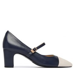 Czółenka HÖGL. Niebieskie czółenka Högl, bez wzorów, bez obcasa, bez zapięcia. Za 849.99 zł.