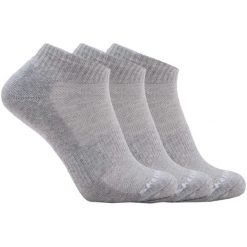Skarpetki sportowe dla dorosłych 3pk Unisex Terry Qtr Crew. Szare skarpetki Skechers, bez wzorów, z materiału. Za 44.99 zł.