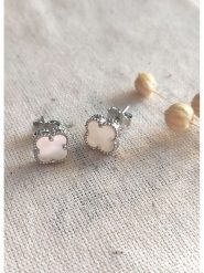 Miu Silver Srebrne kolczyki-wkrętki z masą perłową rozmiar: onesize. Brązowe kolczyki Miu Silver, z perłą, srebrne. Za 109.52 zł.