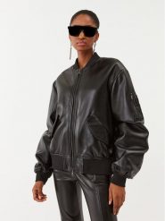 Patrizia Pepe Kurtka z imitacji skóry 8O0095/E005-K103 Czarny Regular Fit. Czarne kurtki Patrizia Pepe, bez wzorów, ze skóry, bez kaptura. Za 939.99 zł.