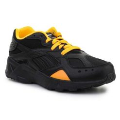 Buty Reebok x Gigi Hadid Aztrek AZDV6514 czarne. Czarne buty treningowe bez wzorów, z materiału, bez zapięcia. Za 872.66 zł.