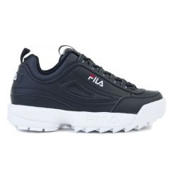 Buty Fila Disruptor Low W 1010302-25Y czarne. Czarne buty treningowe bez wzorów, bez zapięcia. Za 585.80 zł.