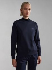Napapijri Bluza "Nina" w kolorze granatowym rozmiar: XS. Niebieskie bluzy Napapijri, xs, bez wzorów, z bawełny, bez ramiączek, bez kaptura. Za 88.02 zł.