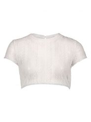 Turi Landhaus Bluzka w kolorze białym rozmiar: 42. Białe bluzki Turi Landhaus, bez wzorów, z koronki, bez kołnierzyka, bez ramiączek. Za 95.46 zł.