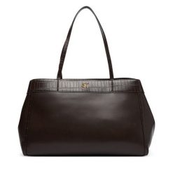 Torebka Calvin Klein. Brązowe shopper bag Calvin Klein, bez wzorów, bez dodatków. Za 749.99 zł.