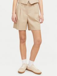 JJXX Szorty materiałowe Ellis 12268838 Beżowy Wide Leg. Brązowe szorty JJXX, bez wzorów, z materiału. Za 129.99 zł.