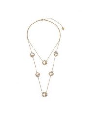 Guess Naszyjnik JUBN05 581JW Złoty. Żółte naszyjniki Guess, z tworzywa sztucznego, metalowe. Za 729.99 zł.