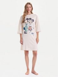 United Colors Of Benetton Koszula nocna 3Y5E3C01G Beżowy Relaxed Fit. Brązowe koszule nocne United Colors Of Benetton, l, bez wzorów, z bawełny, bez ramiączek. Za 139.99 zł.