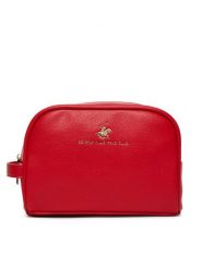 Beverly Hills Polo Club Kosmetyczka BHPC-U1-004-SS25 Czerwony. Czerwone torebki klasyczne Beverly Hills Polo Club, bez wzorów, z materiału, bez dodatków. Za 79.99 zł.