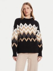Barbour Sweter Cecelia LKN1676MI11 Czarny Relaxed Fit. Czarne swetry Barbour, bez wzorów, z bawełny, bez ramiączek. Za 429.99 zł.